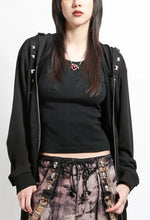 Load image into Gallery viewer, model showing front of hoodie