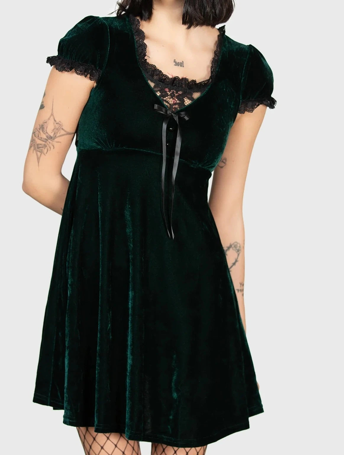 Emerald green heather babydoll dress – Rock Town Hollywood