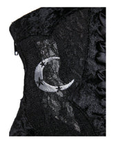 Load image into Gallery viewer, embroidered moon up close