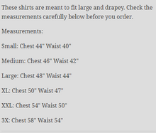 Load image into Gallery viewer, size chart