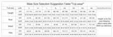 Load image into Gallery viewer, size chart
