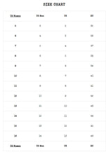 Load image into Gallery viewer, size chart