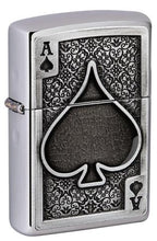 Load image into Gallery viewer, front of zippo on display