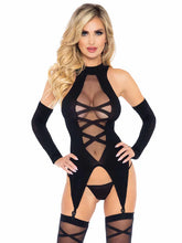 Load image into Gallery viewer, model showing front of bodystocking
