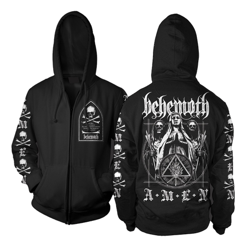 front and back of hoodie on display