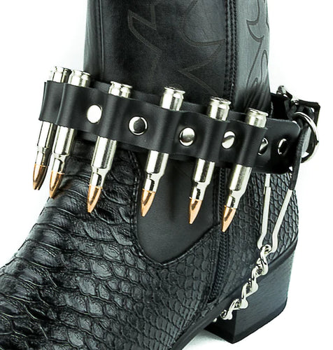 strap on boot on display