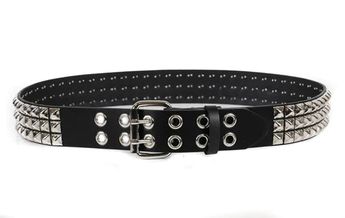 front of belt on display