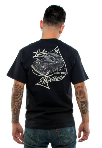 model showing back of t-shirt
