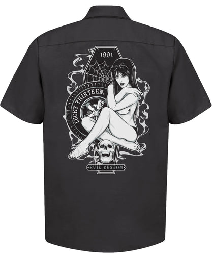 back of shirt on display