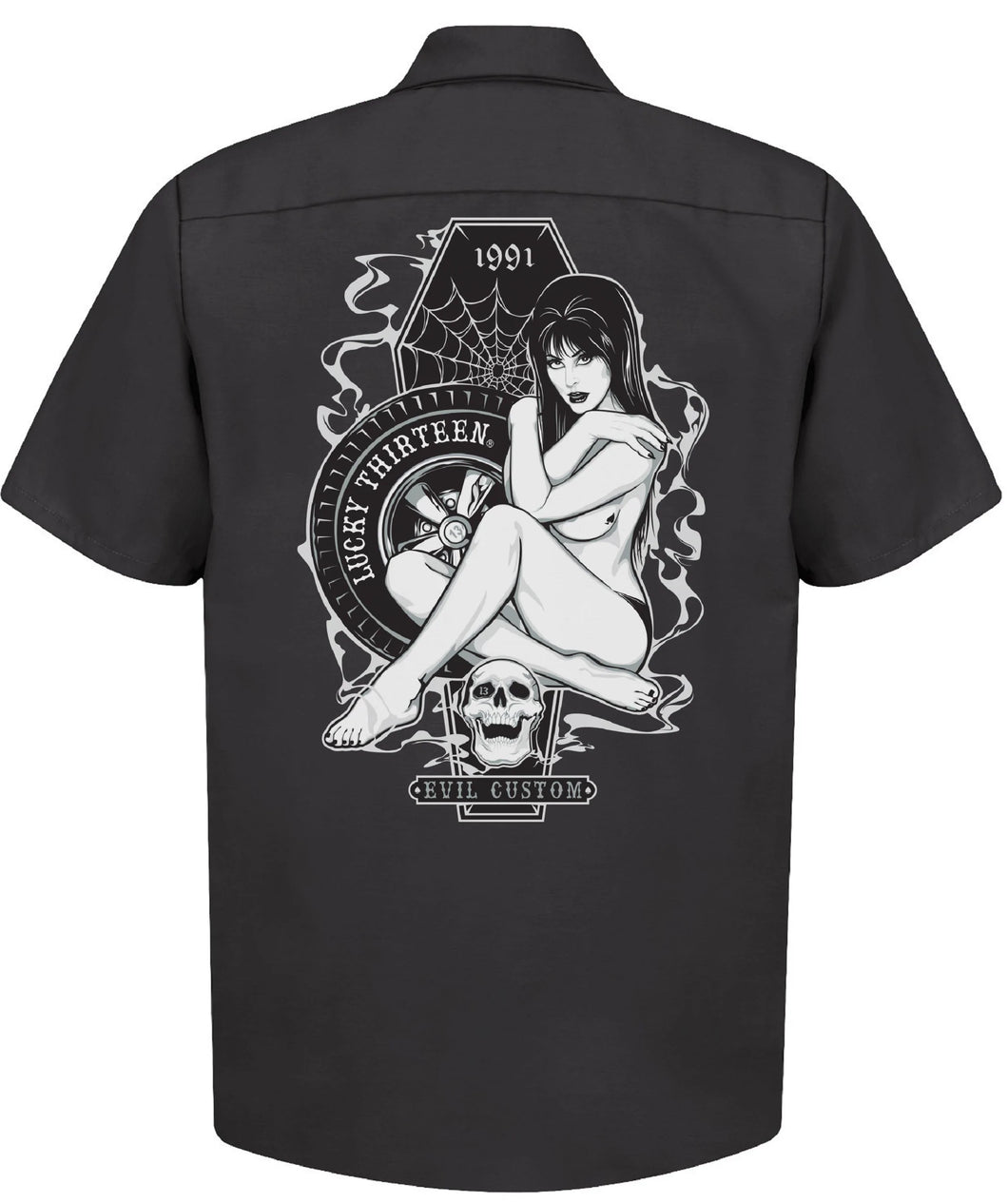 back of shirt on display