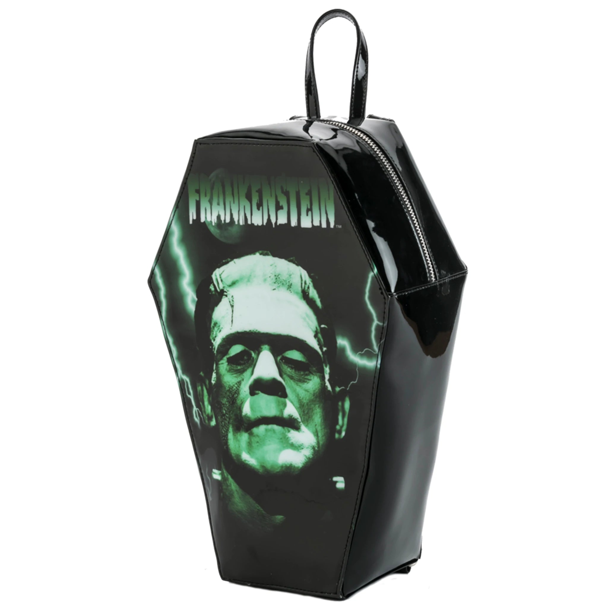 Black/green Frankenstein coffin backpack – Rock Town Hollywood