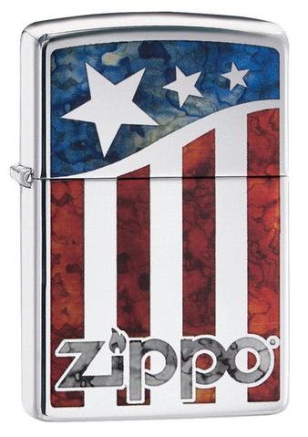 front of zippo on display