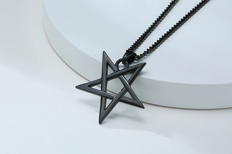 Inverted best sale pentagram necklace