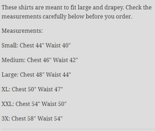 Load image into Gallery viewer, size chart
