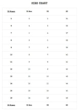 Load image into Gallery viewer, size chart
